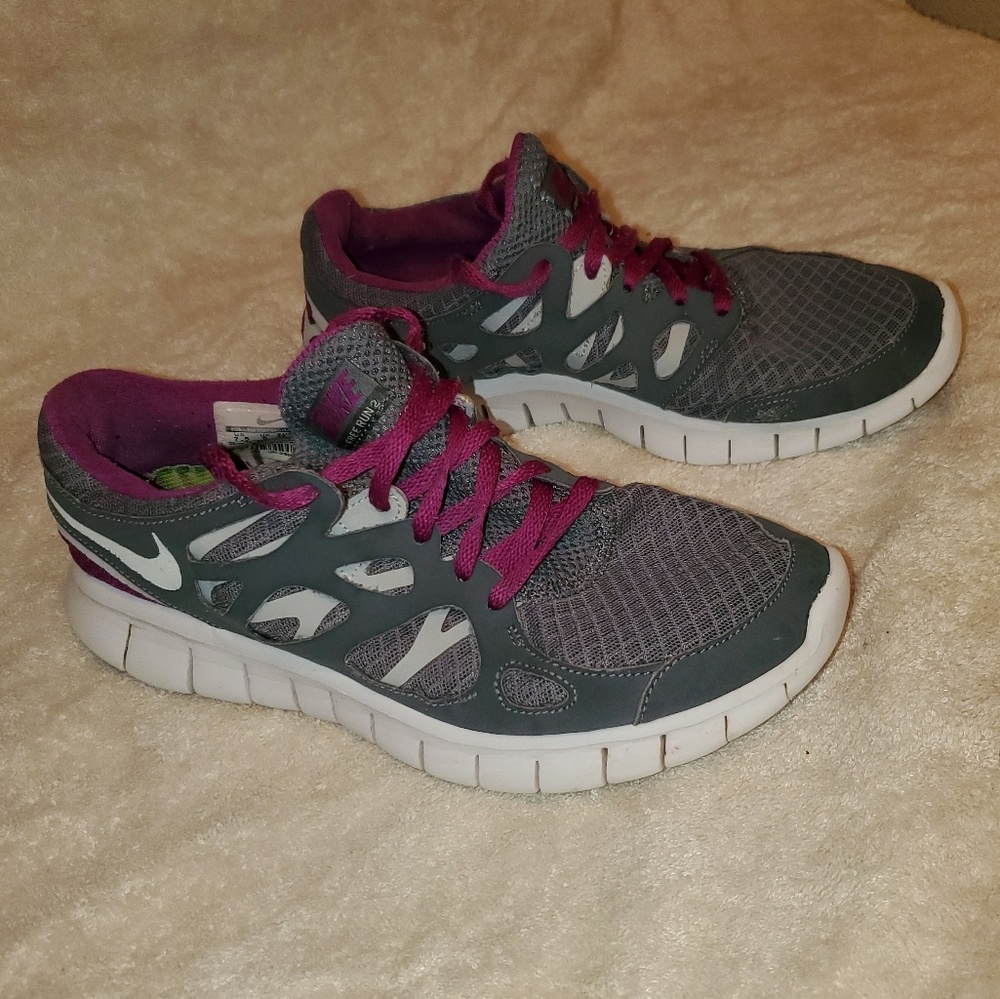 Gray & Purple Nike Free Runs 3 size 7.5
